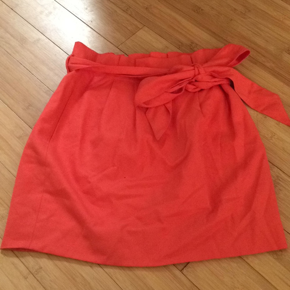 Orange J Crew Mini Skirt